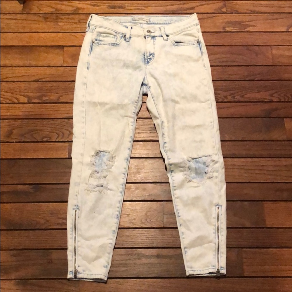Acid wash ripped Abercrombie & Fitch jeans
